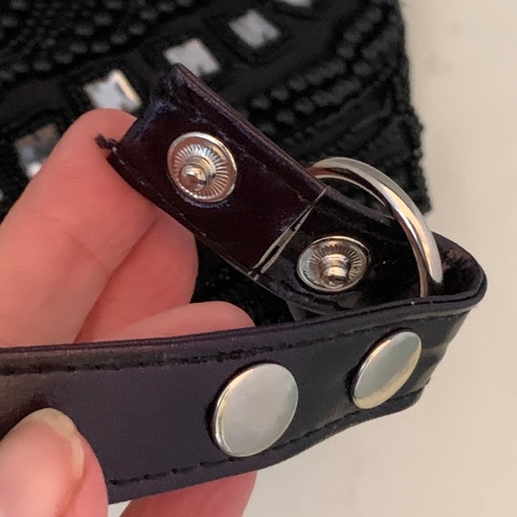 Vtg Unique Beaded Shoulder Evening Handbag Purse - Picture 9 of 11